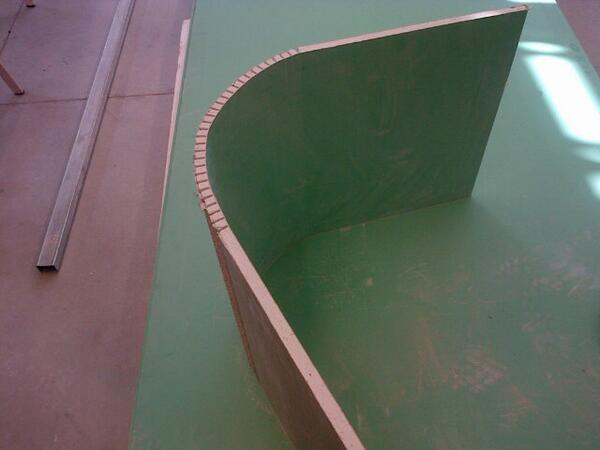 Curva en seco Pladur.