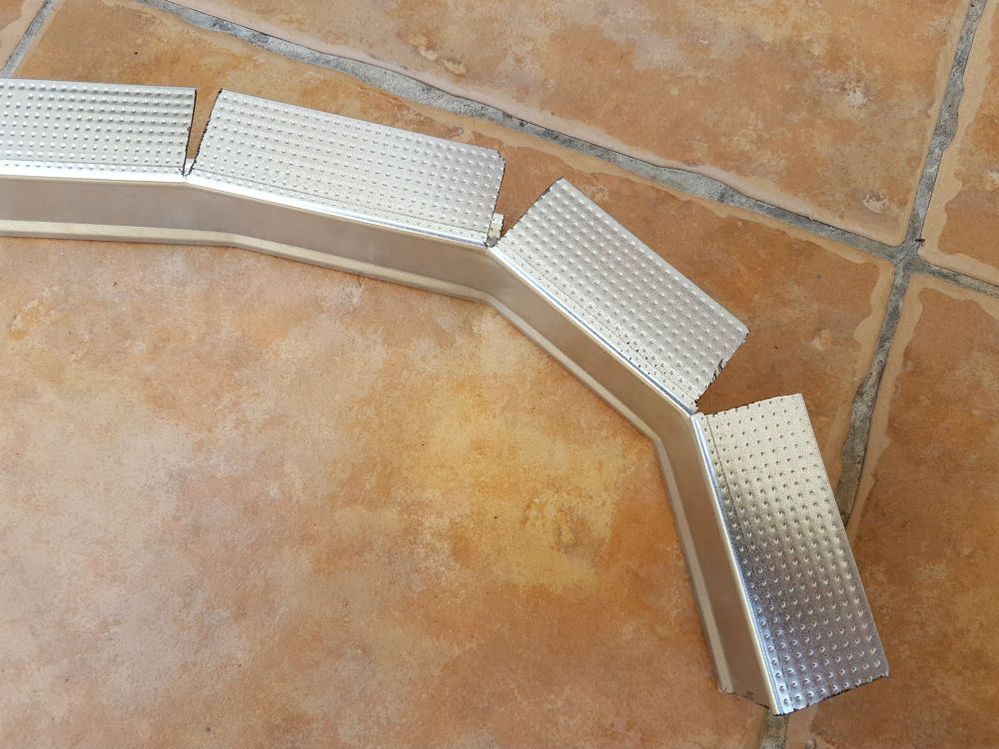Curva en perfilería.